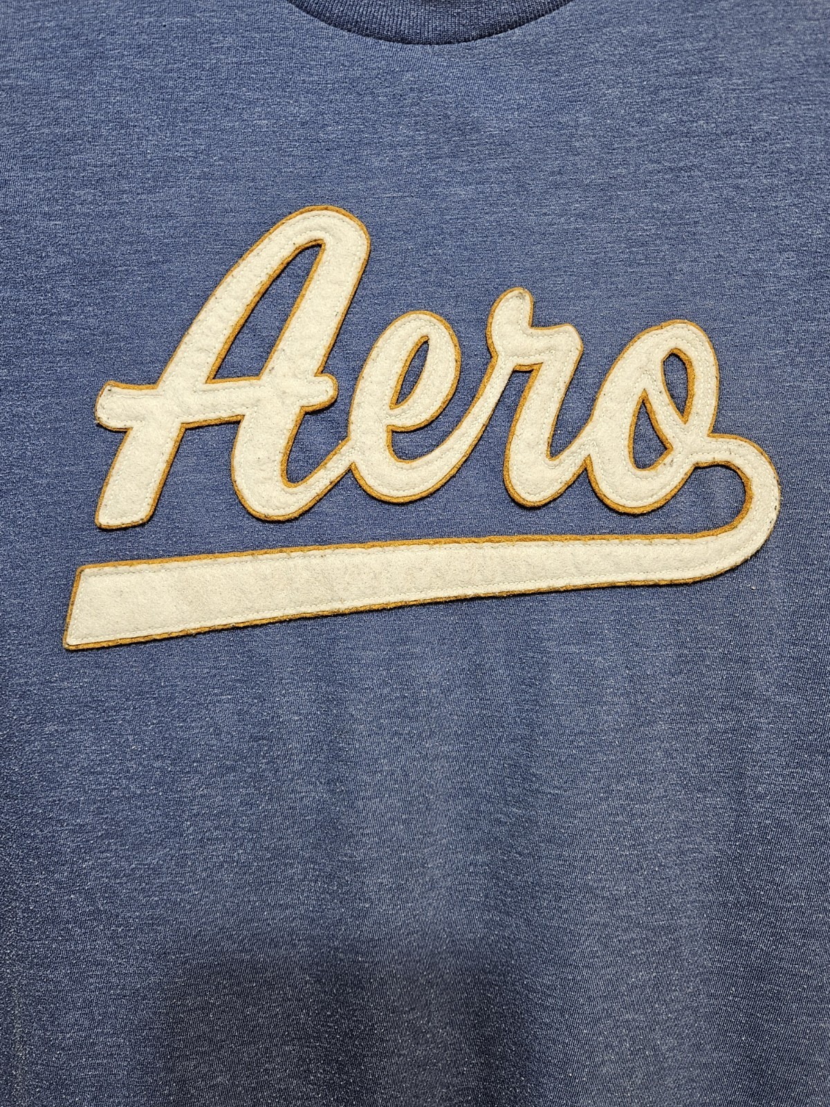 Aéropostale (S) Blue Short-sleeve Graphic t-shirt “Aero” Logo. Knit Fabric gallery