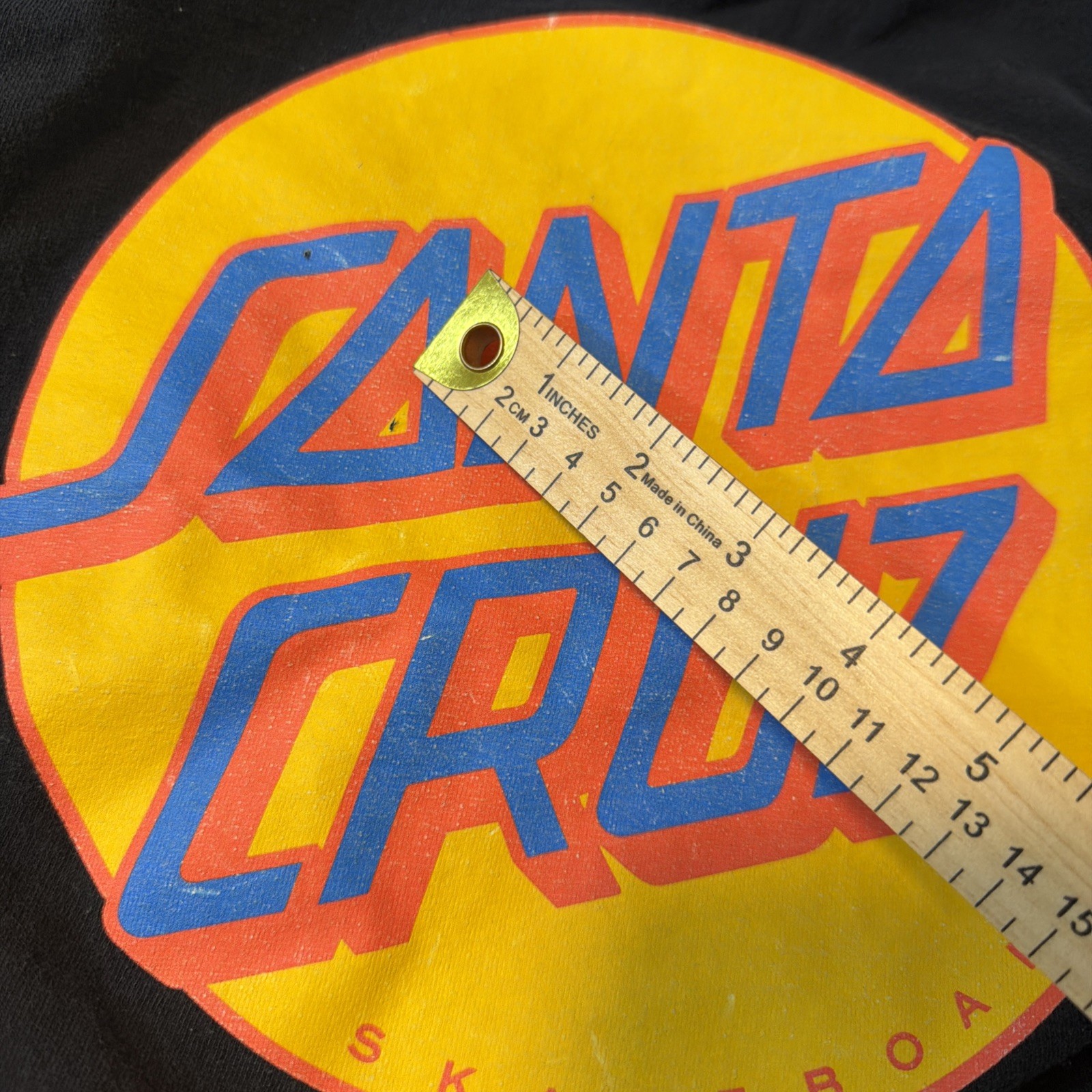Santa Cruz T Shirt Adult Medium Black Spell Out Logo Skater Skateboard Mens M gallery