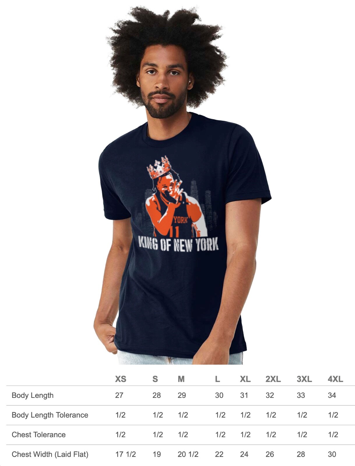 NEW YORK BASKETBALL BRUNSON ***KING OF NEW YORK*** T-SHIRT gallery