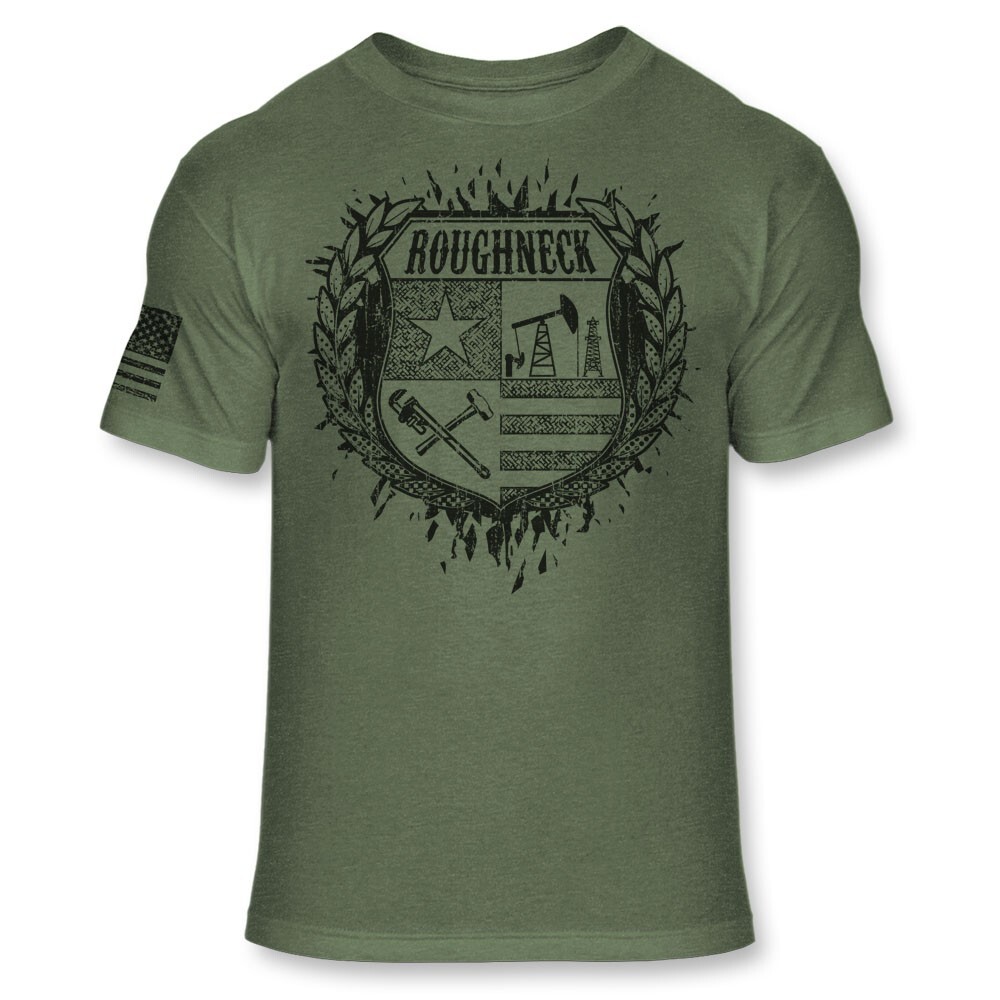 Roughneck Crest T Shirt - Roughnecks Coat of Arms - Roughneck Badge Logo - A257 gallery