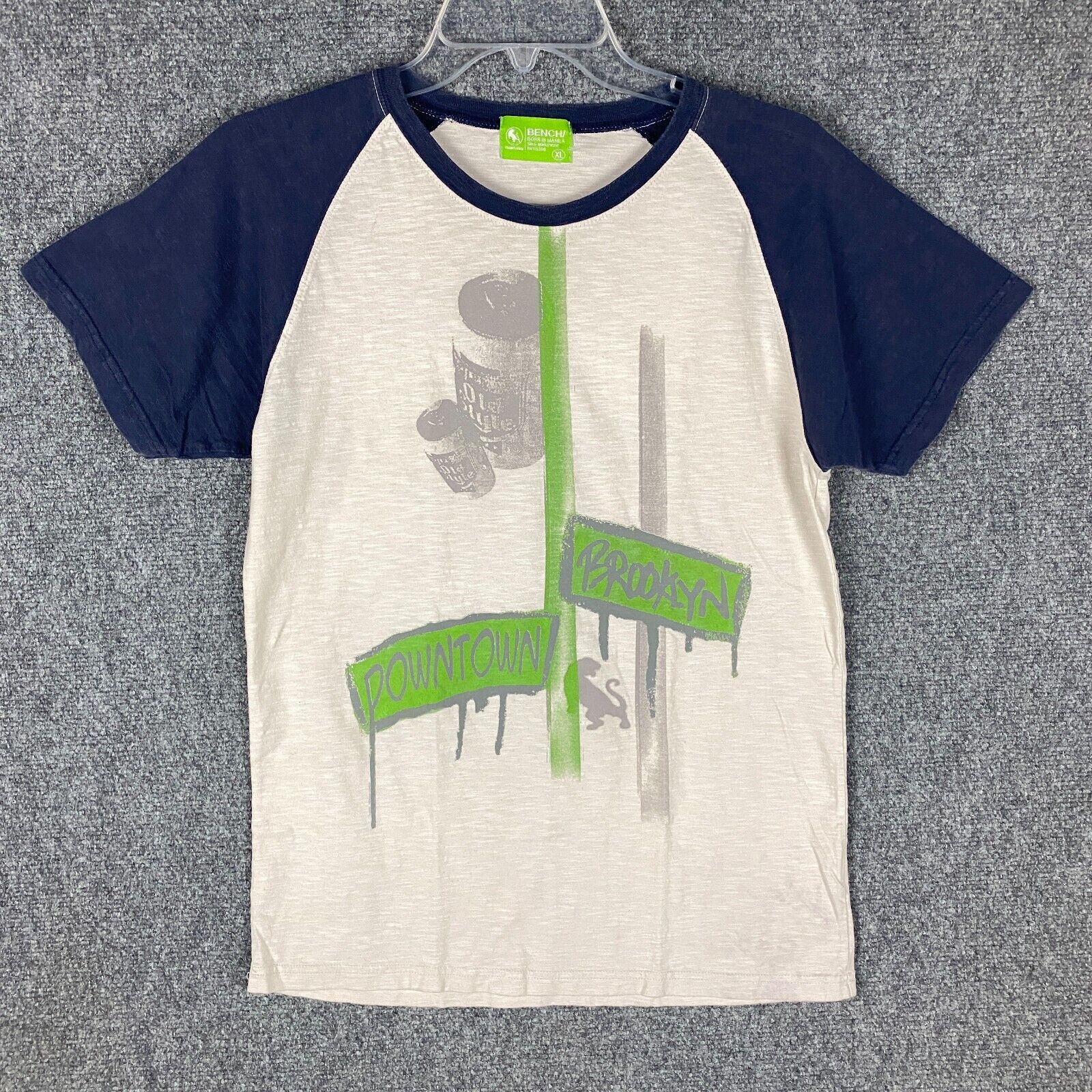Bench T-Shirt Men’s XL Short Sleeve Casual Graphic Print 100% Combed Cotton