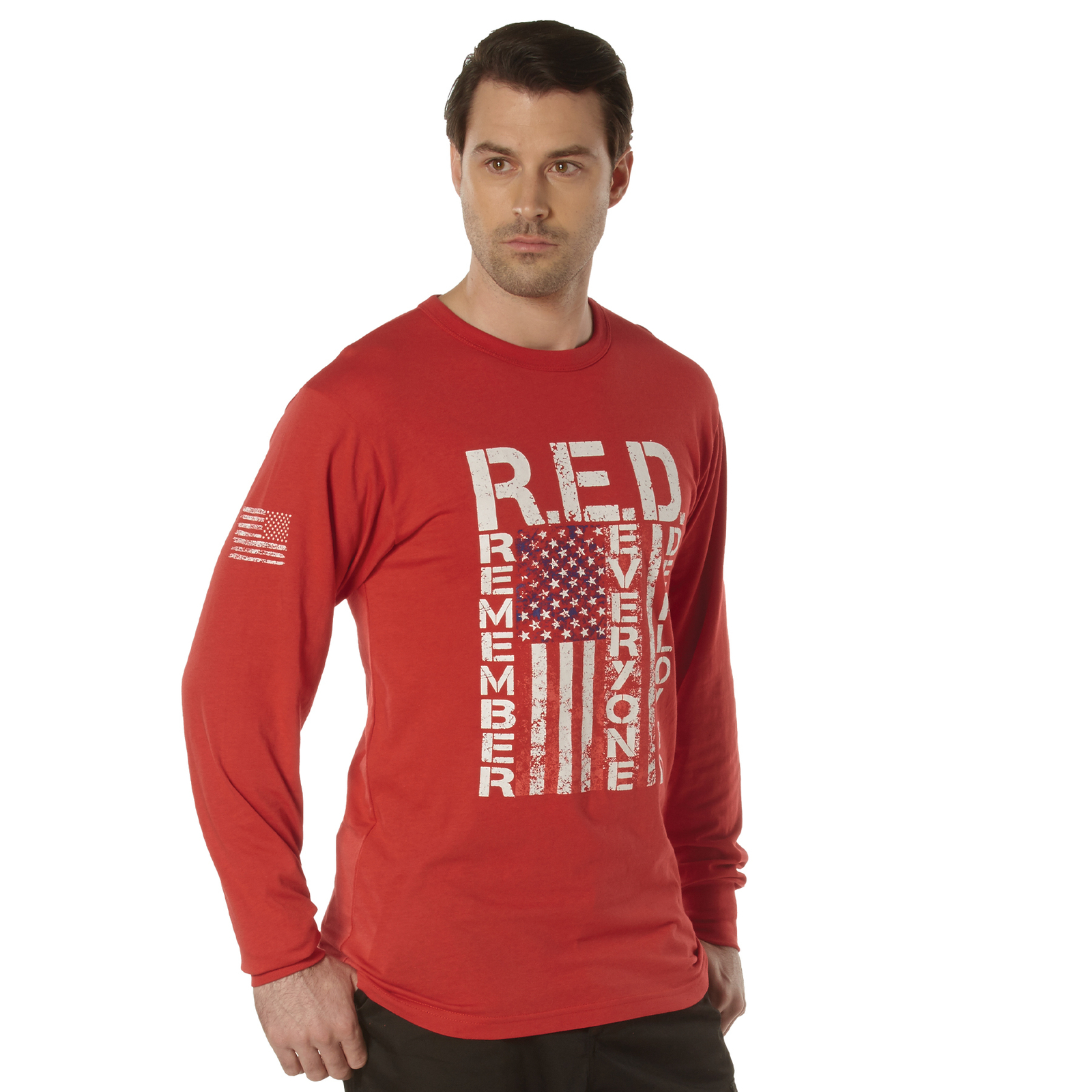 Long Sleeve R.E.D. (Remember Everyone Deployed) Athletic Fit T-Shirt gallery