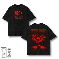 Iron Lung Red Eye Horror Vintage Wash T-Shirt Dark Indie Game Tee