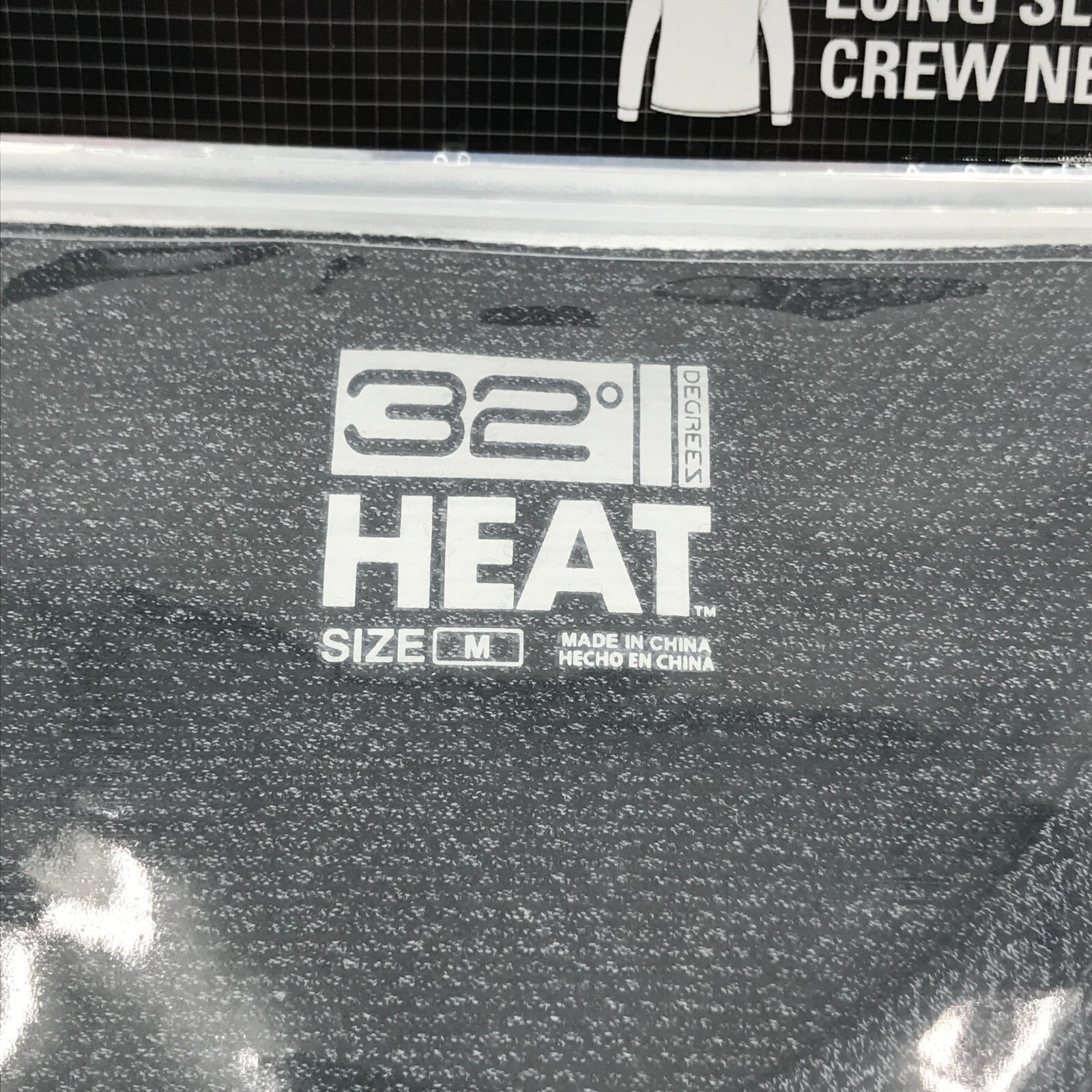 32 Degrees Heat Mens Shirt Medium Black Gray Long Sleeve Crew Performance Mesh gallery
