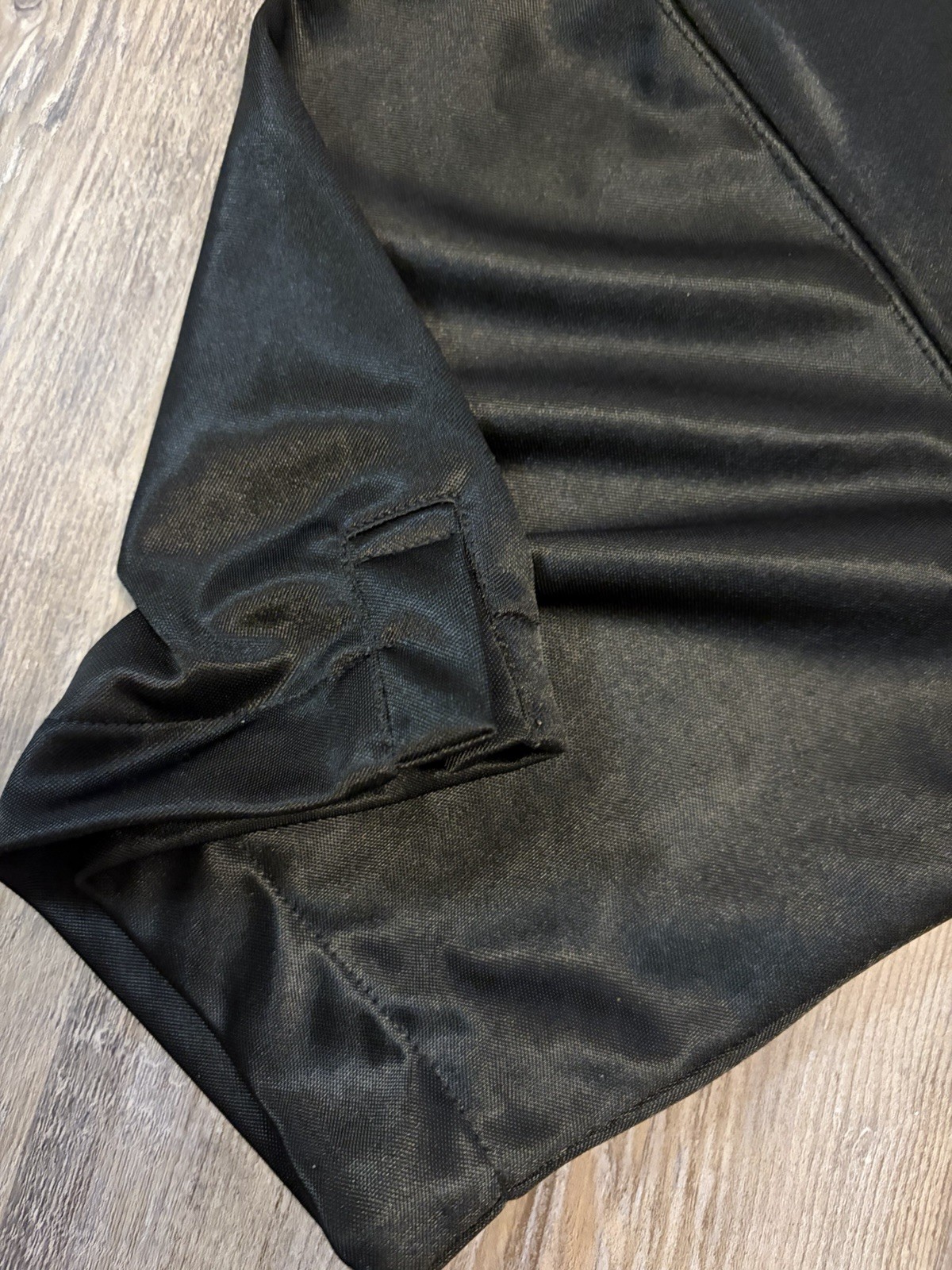 Vintage Nike Air Jordan Black Satin Basketball Shooting Shirt Mens L Red Jumpman gallery