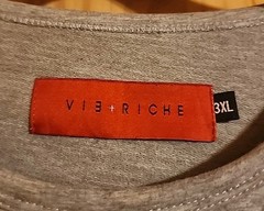VIE + RICHE Paris Polyester Gray Black White Graphic Shirt Mens 3XL SEE DESC