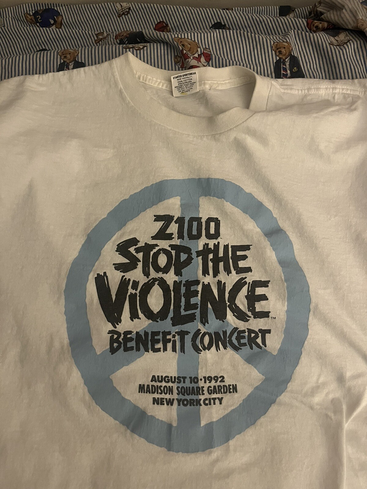 Vintage 1992 Stop The Violence Concert Tshirt MSG NYC Def Leppard Bryan Adams gallery