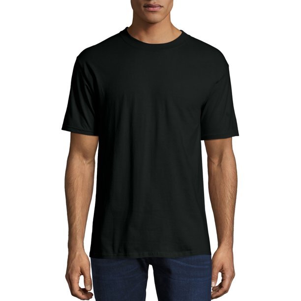 Men's Hanes Beefy-T Short Sleeve Black T-Shirt 100% Cotton 5180 Size: SMALL 2-PK gallery