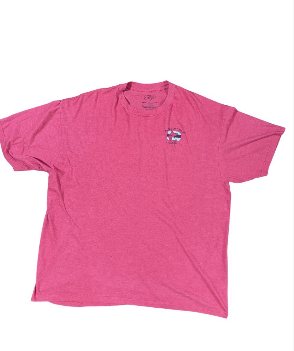 Ocean + Coast Saltwater Adventure Mens Swordfish Red T-shirt Size 3XLT gallery