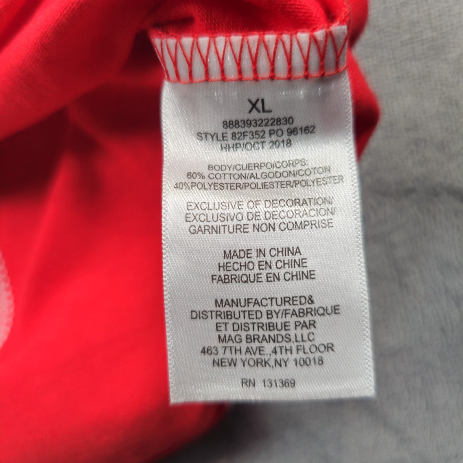 Fila Logo Red White & Blue Cotton T-shirt Size XL gallery