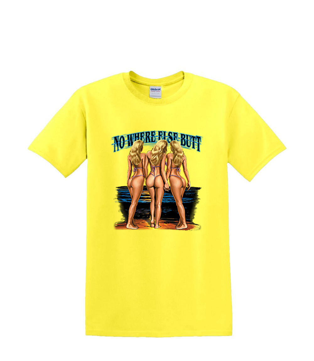 t-Shirt S to 2xl 3xl - NOWHERE else BUTT BEACH resort sexy pinup bikini humor gallery