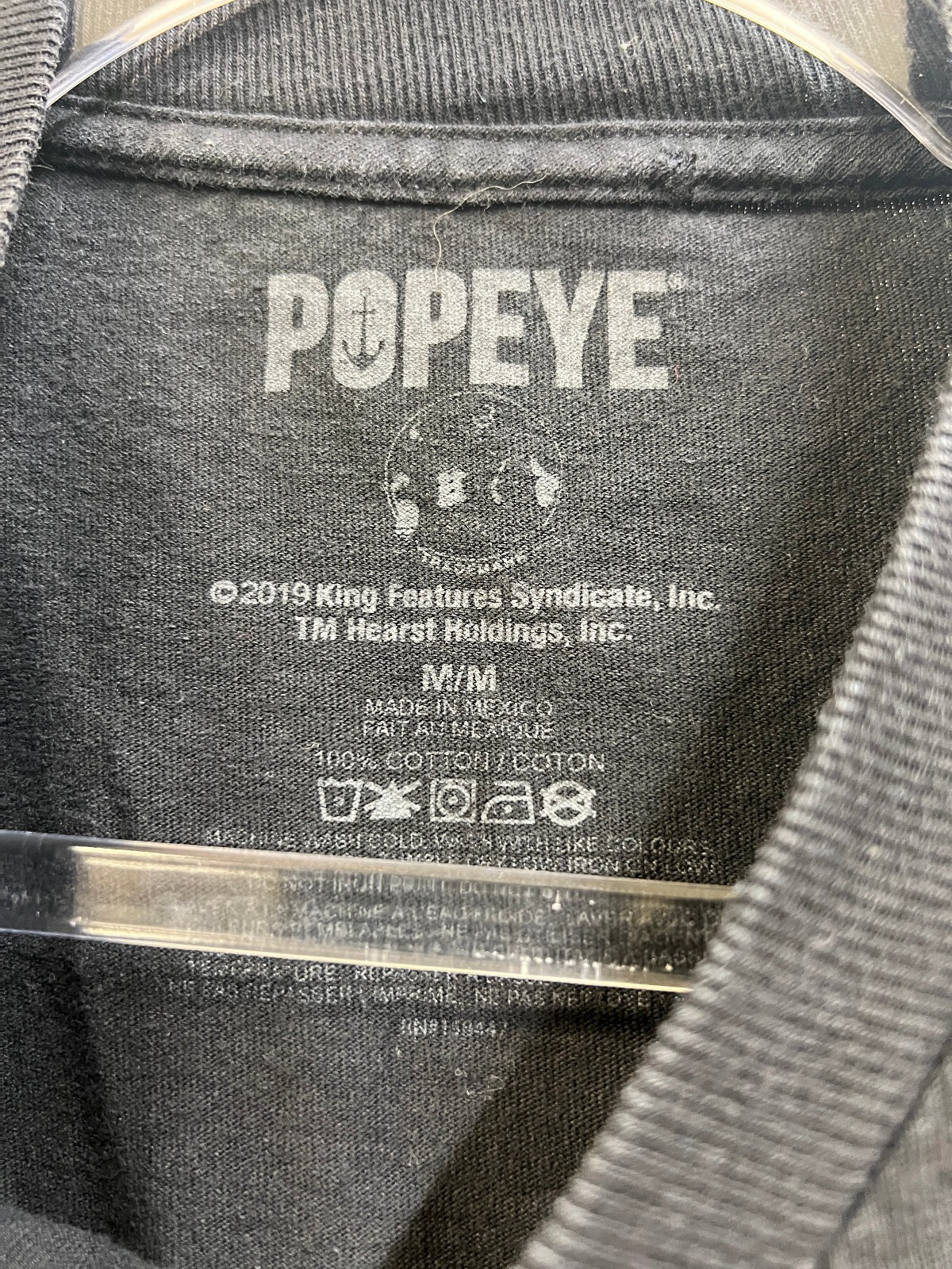 Popeye The Sailor Man Short Sleeeve Black Graphic Print Tshirt Size Medium gallery