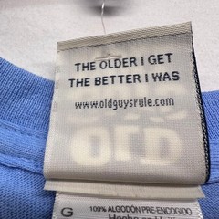 Old Guys Rule Men TShirt Large Blue Golf Cart Graphic This Is How I Roll w Stain