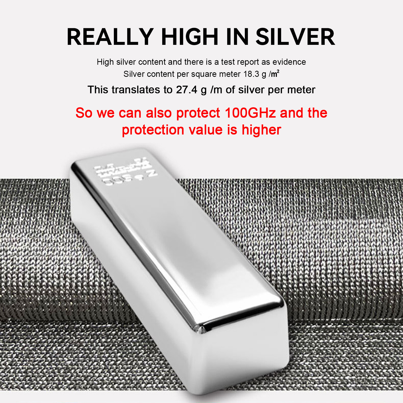 100% Silver Fiber Kids T-shirt Clothes EMF Shielding Anti-Radiation Protection gallery