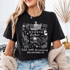 Personalized Hubby Shirt Custom Name State USA 250th Anniversary 4th July Tee