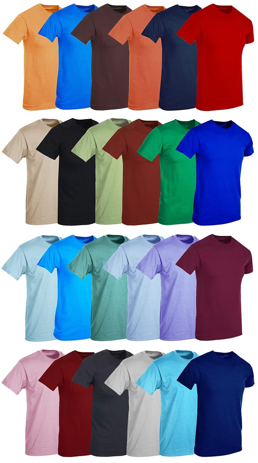 BILLIONHATS 24 Pack Mens Cotton Short Sleeve Lightweight T-Shirts (Small) gallery