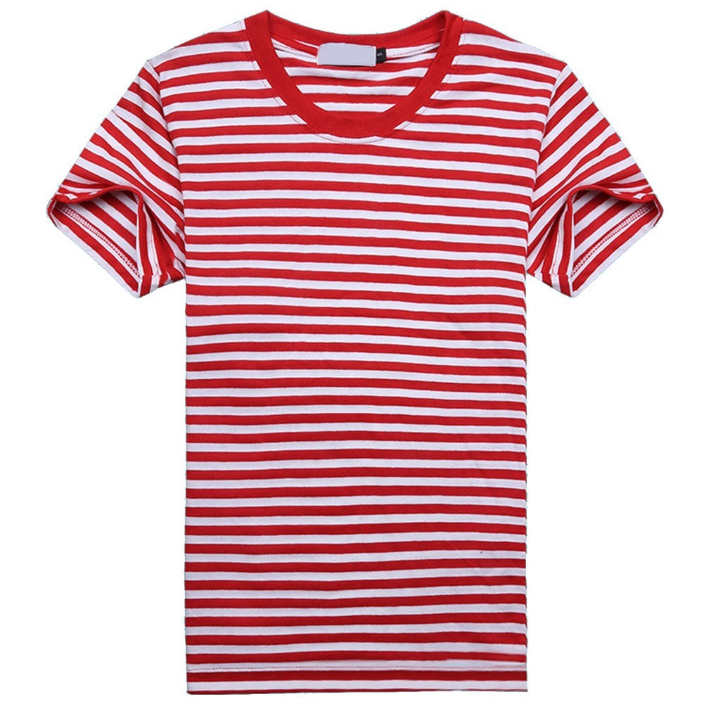 Classic Navy Blue and White Striped Tshirt for Men in Sports and Casual Style gallery