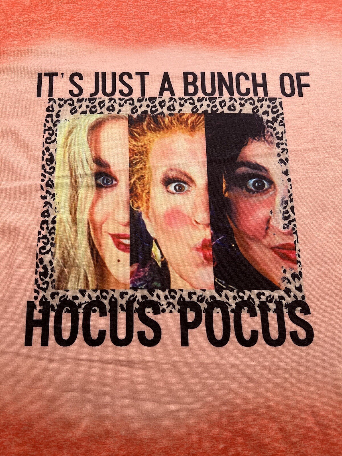 Hocus Pocus Shirt Adult Women It's Just A Bunch Of Hocus Pocus XL Orange gallery