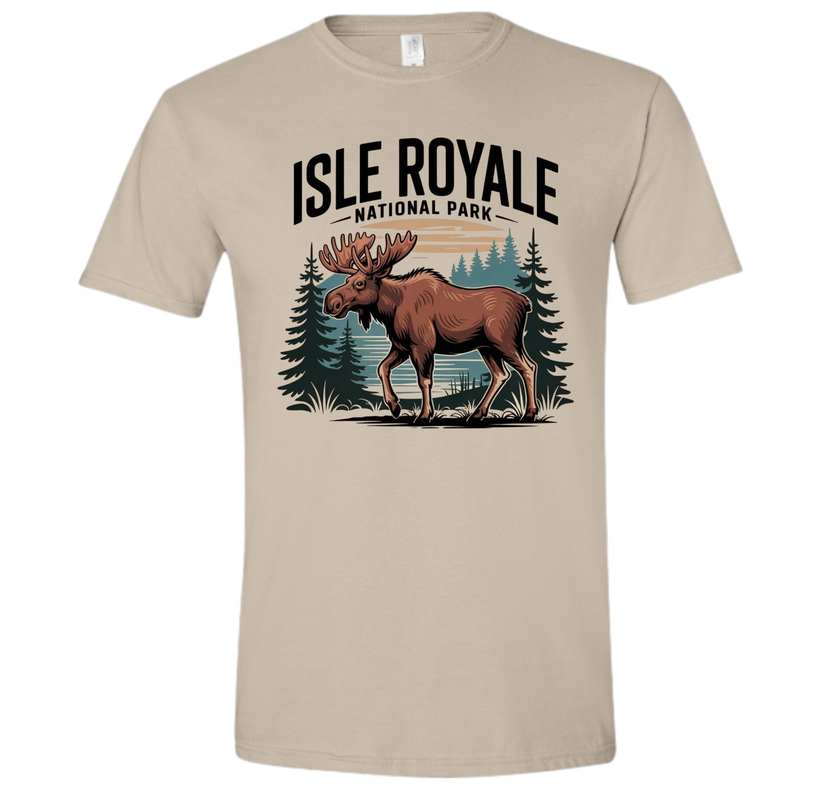 Isle Royale National Park T-Shirt Moose Nature Hiking Outdoors gallery