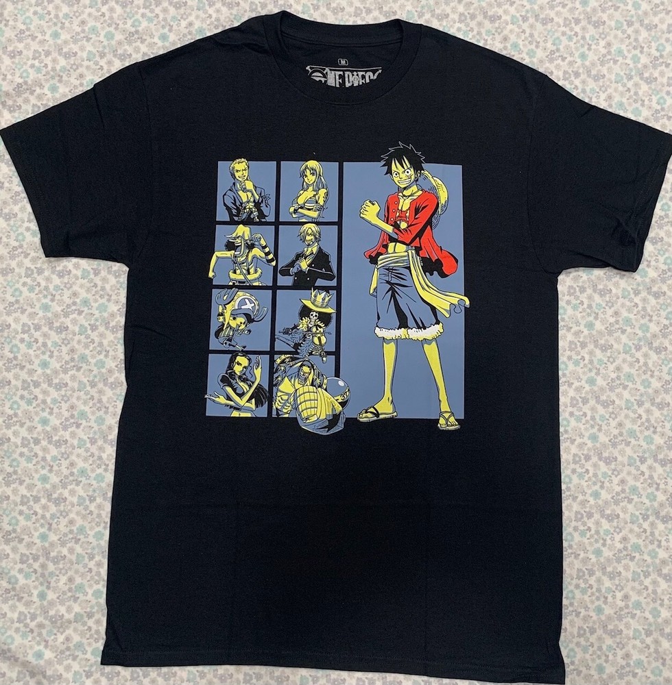 Ripple Junction One Piece Monkey D. Luffy & Straw Hat Crew Anime Men’s T-Shirt