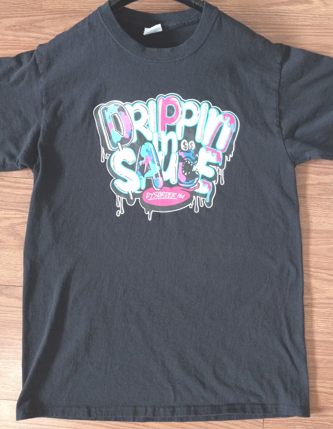 Size Medium Port & Company Core Cotton T Shirt Black Drippin in Sauce! Black gallery