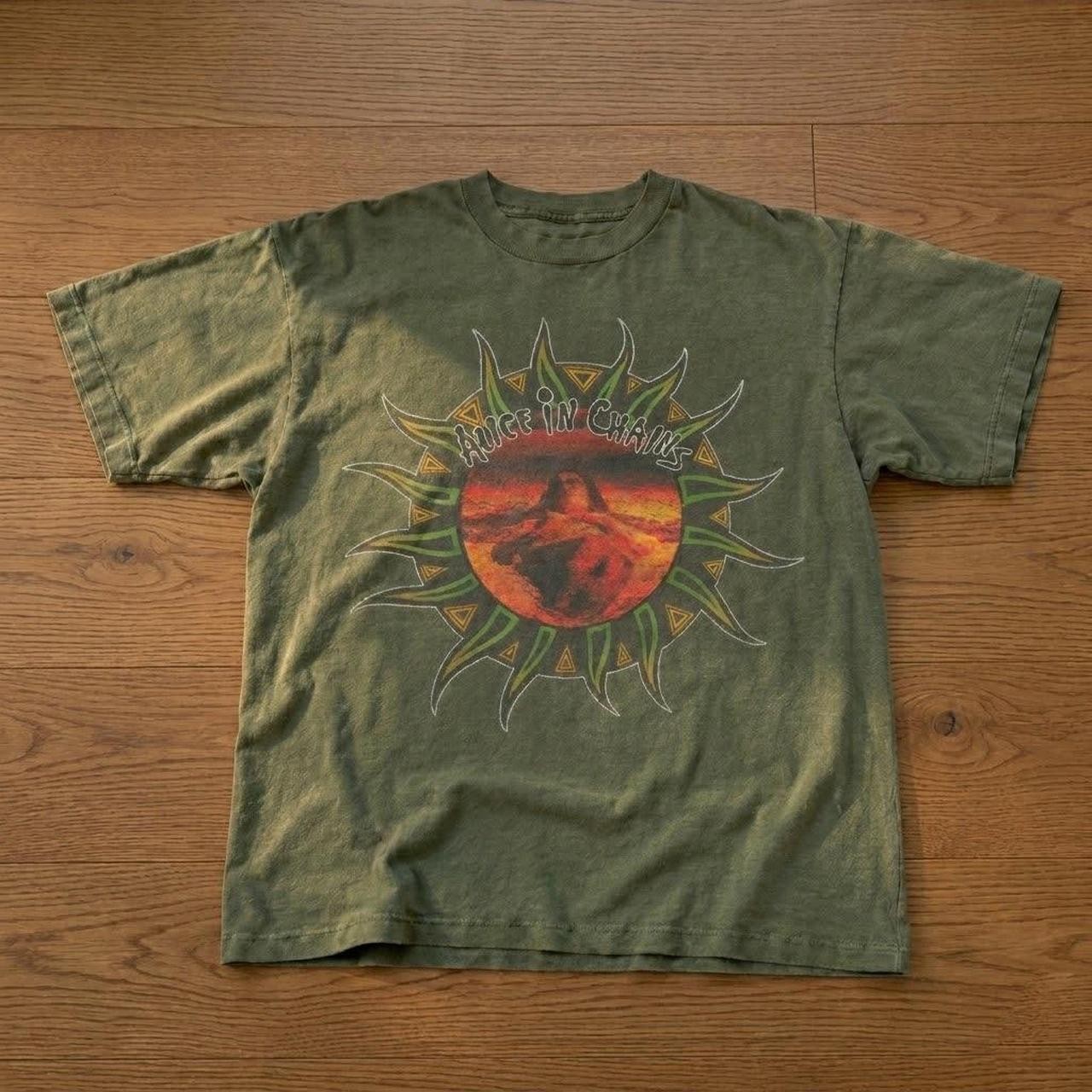 Alice In Chains Rock band 90s Military Green Retro Style Unisex T shirt NH29272 gallery