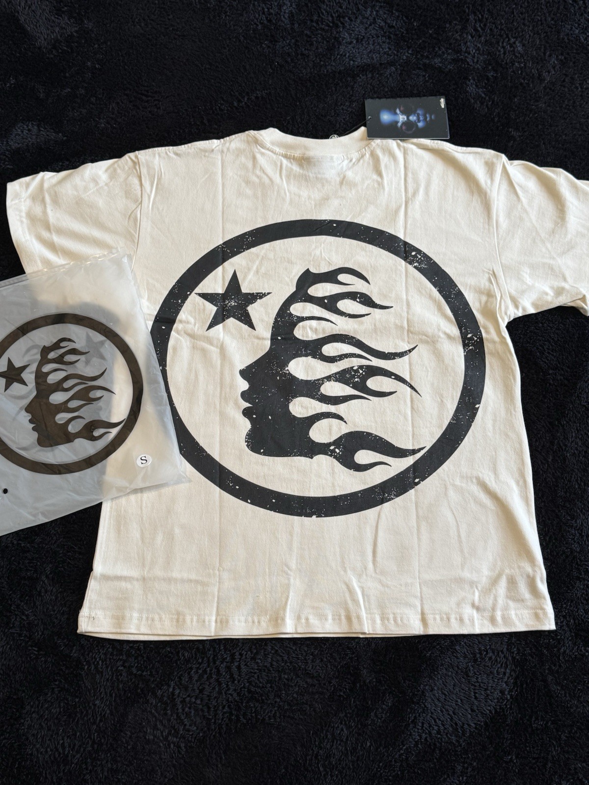 Hellstar Studios Classic Logo Vintage Beige T-Shirt Size S,M,L,XL NEW gallery