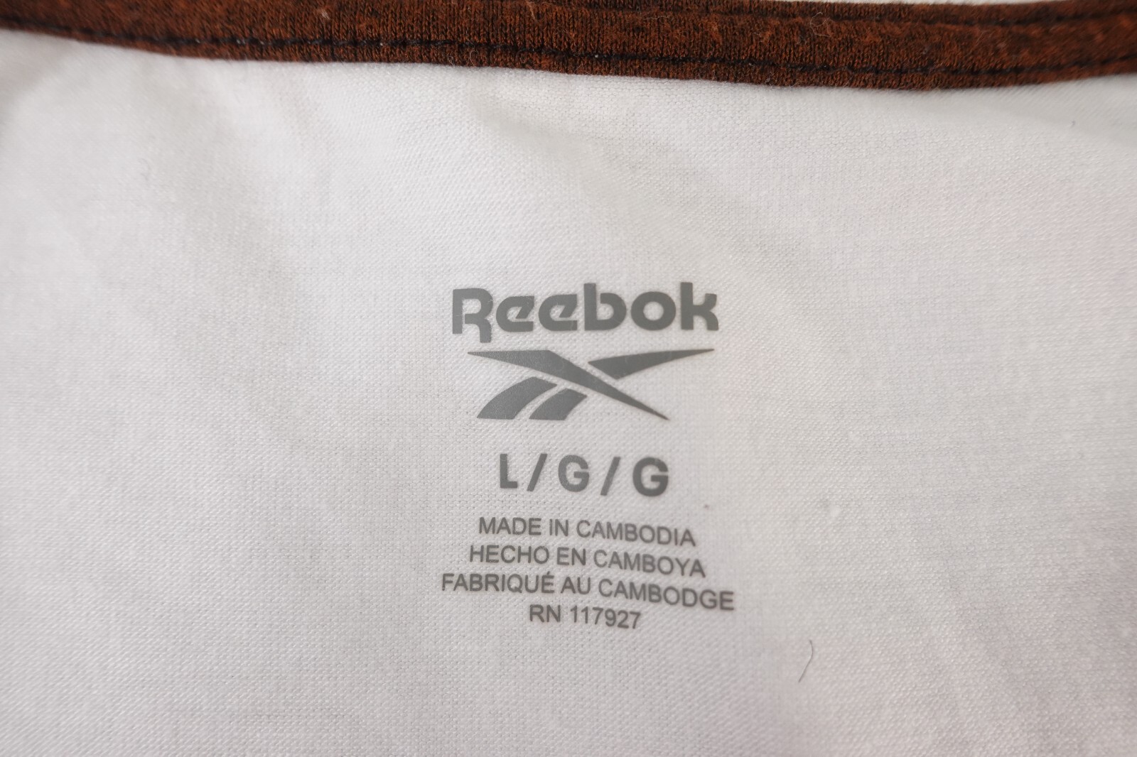 Reebok Men's Size XL White Black Logo Sleeveless Pullover T-Shirt gallery
