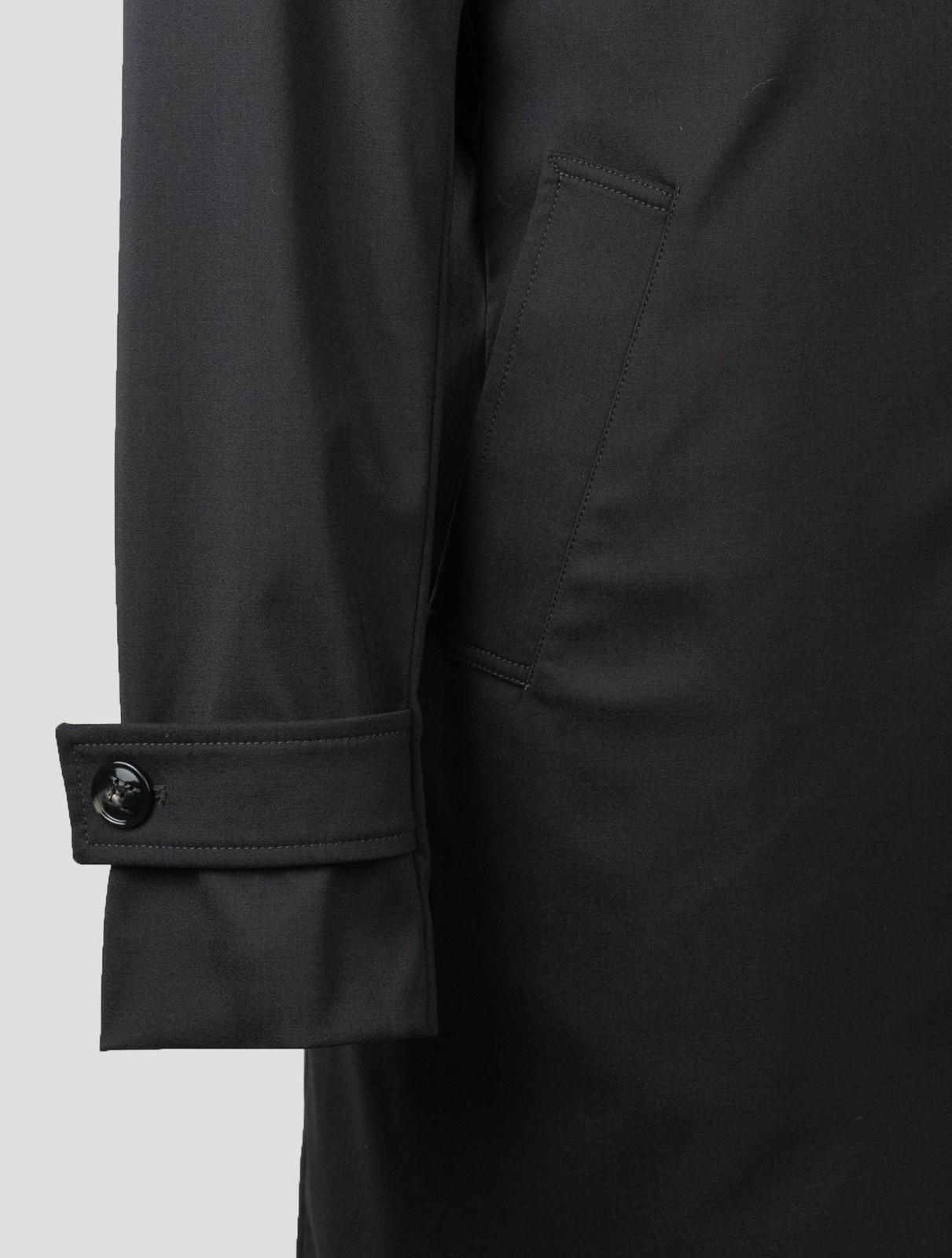 NEW KITON BLACK VIRGIN WOOL PA EA OVERCOAT KCY29 US 46 - EU 56 KCY29 gallery