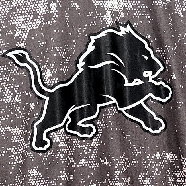 Detroit Lions Brown Gray Speckled Graphic T Shirt XL Tee NFL Football Soft gallery
