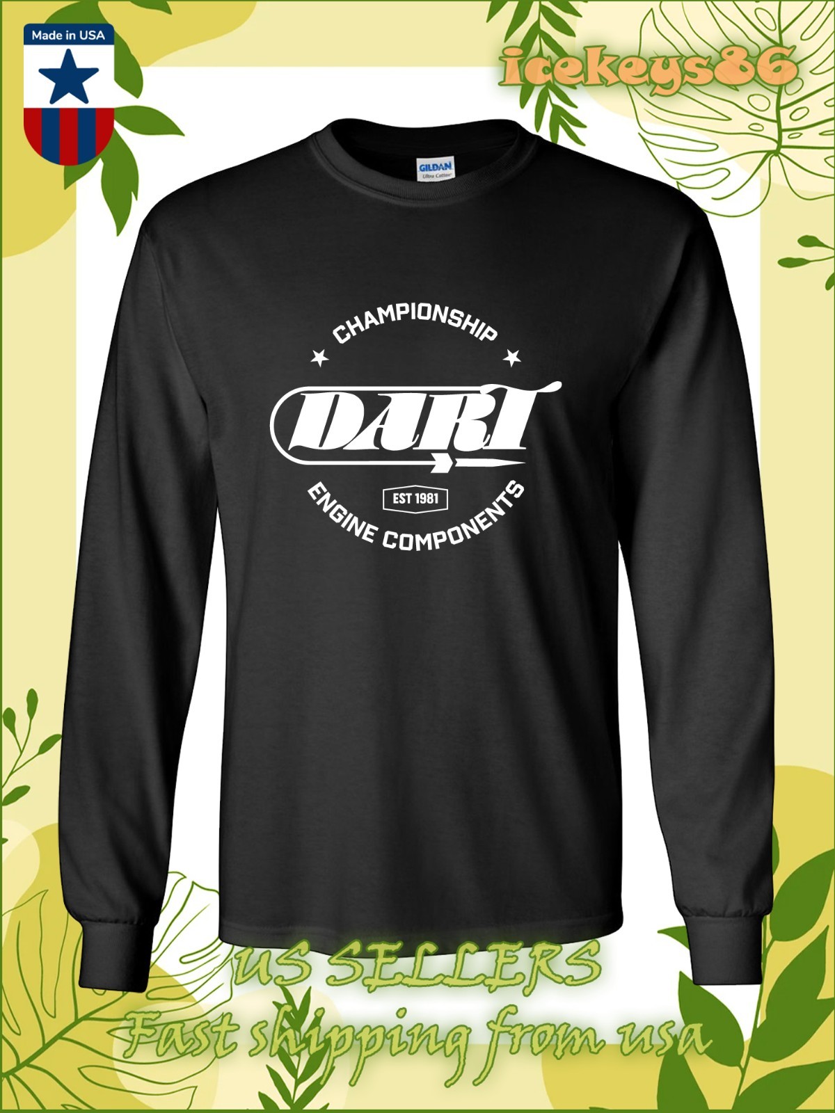 Dart Championship Engine Logo Men's Long Sleeve T-Shirt American Size T-Shirt gallery