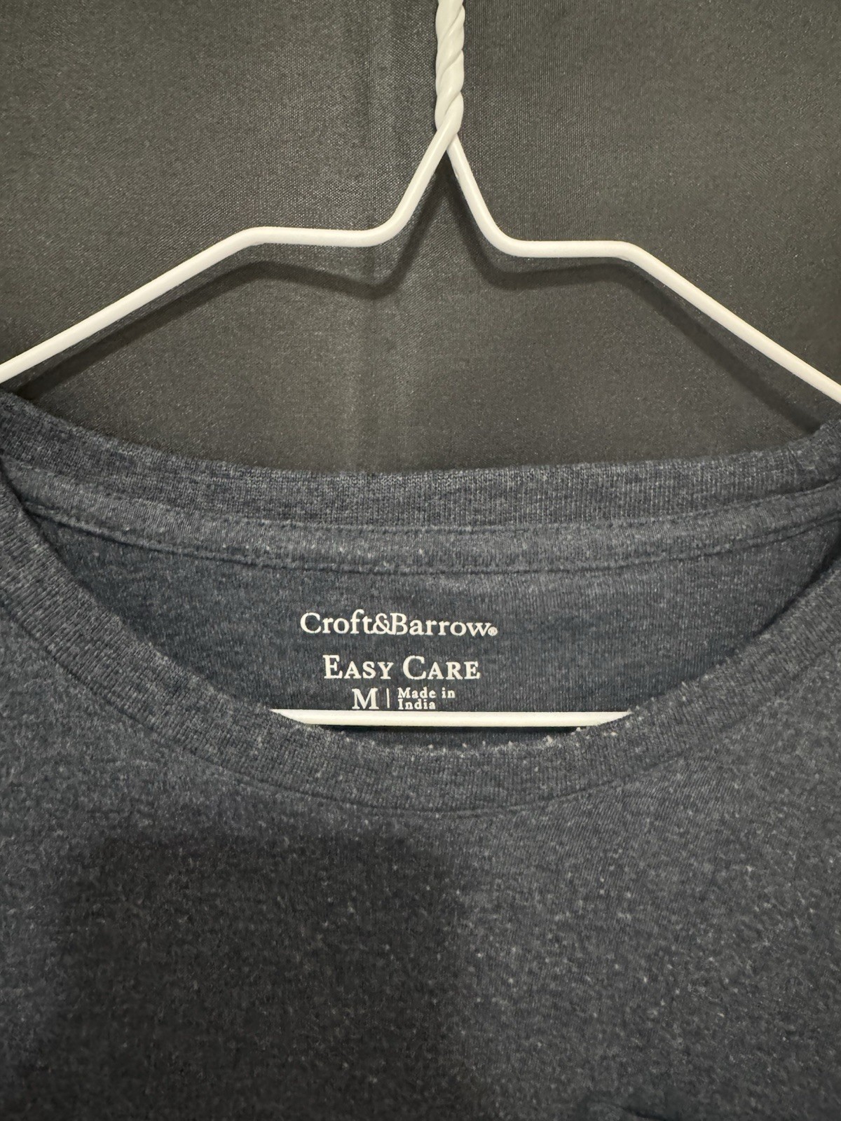 Craft & Barrow T-Shirt Mens Medium Gray Easy Care Pocket gallery