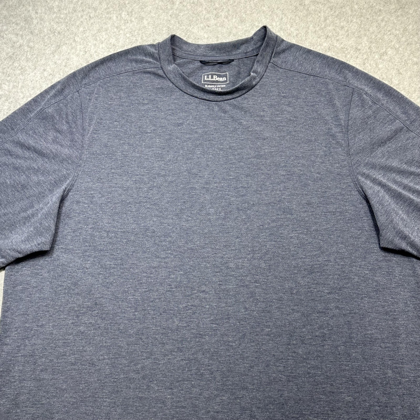 LL Bean Everyday SunSmart Tee Shirt Mens LT Blue Solid Performance Crewneck gallery