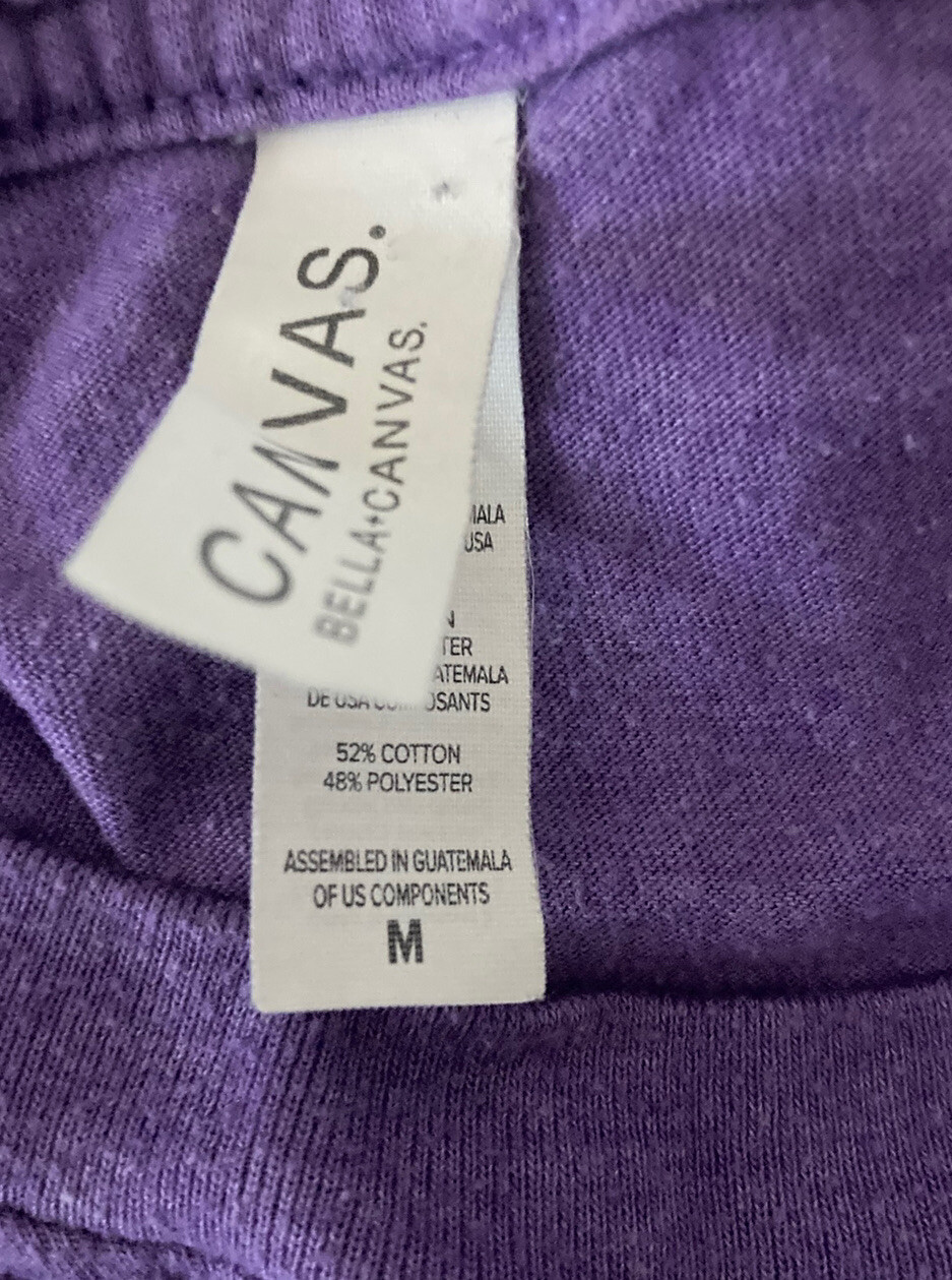 Transit T-Shirt Size M Purple Blue Coral Heather, Bella+Canvas, Short Sleeve Tee gallery
