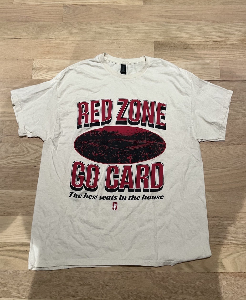 Vintage XL T Shirt Stanford University Cardinals Athletics Red Zone Go Cards gallery