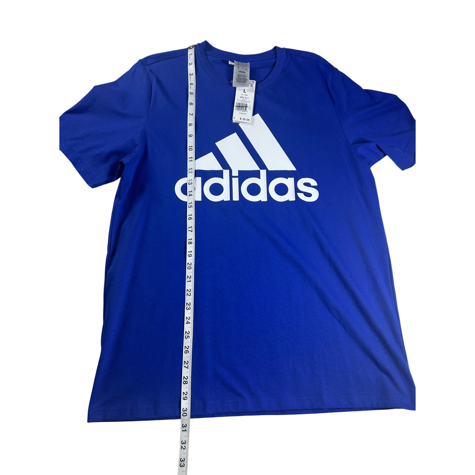 Adidas Mens T-Shirt Large Blue Graphic Logo Activewear Casual Training Tee NEW gallery
