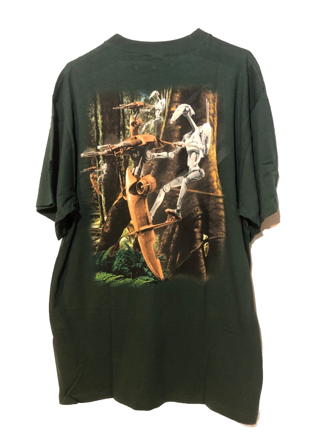 Vintage 1999 NWT! Star Wars Episode I Battle Droid STAP T-Shirt-Sz XL Dark Green gallery