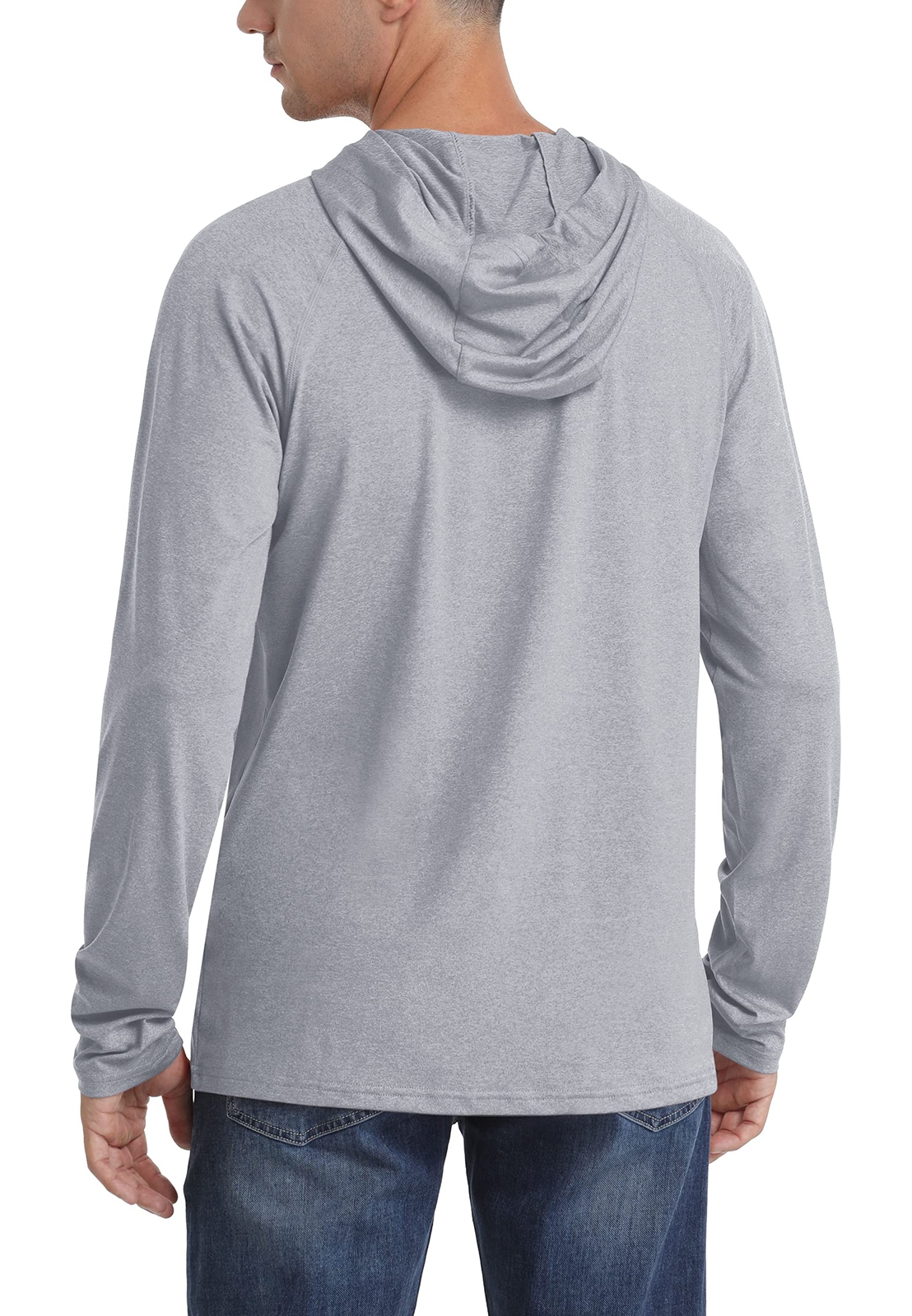 UPF50+ Men's Sun Protection Long Sleeve Hoodie Fishing Hiking Casual Sport Shirt gallery