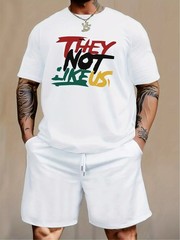 Men’S Clothing Featuring a Vibrant ‘They Not Like Us’ Letter Print Design, Perfe