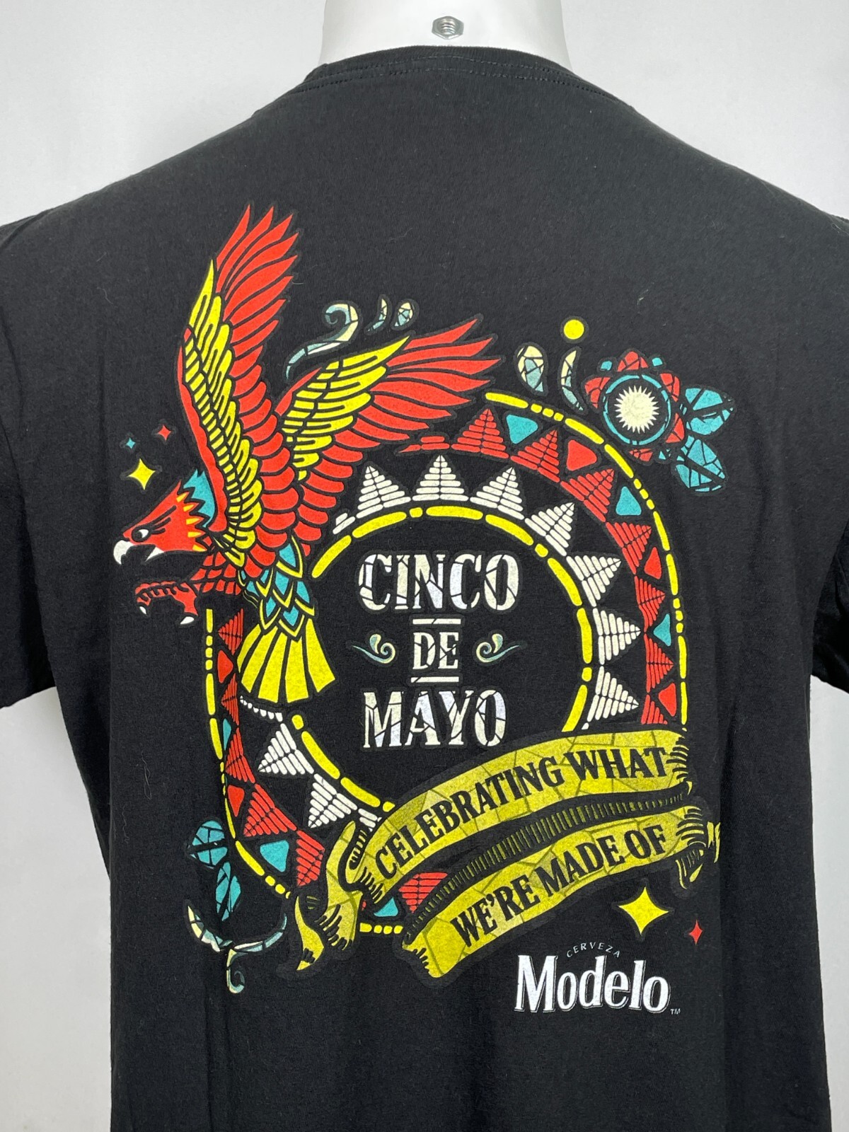 Viva Cerveza Modelo Cinco De Mayo Black T-Shirt Men's LARGE gallery