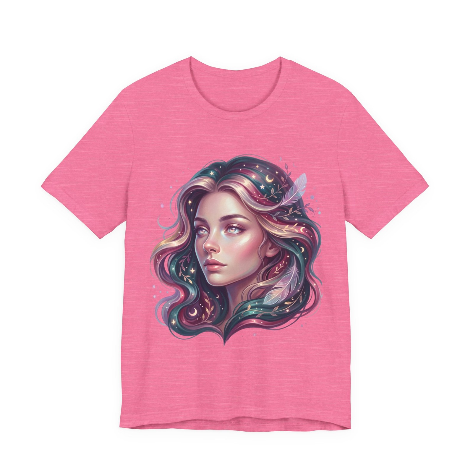 Mystic Portrait tee | Fantasy Woman Art, Cosmic Hair gallery