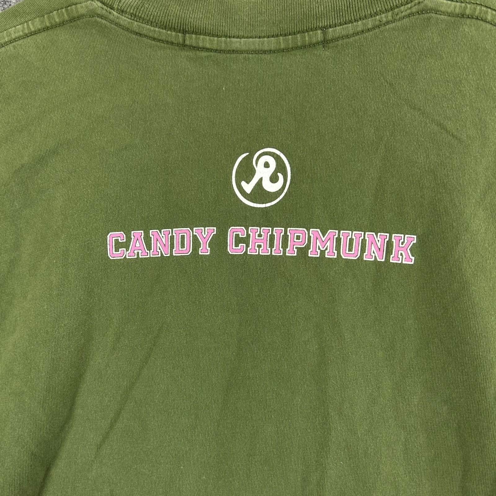 Richardson Shirt Men Large Candy Chipmunk Cartoon Graphic Tee Green Streetwear gallery