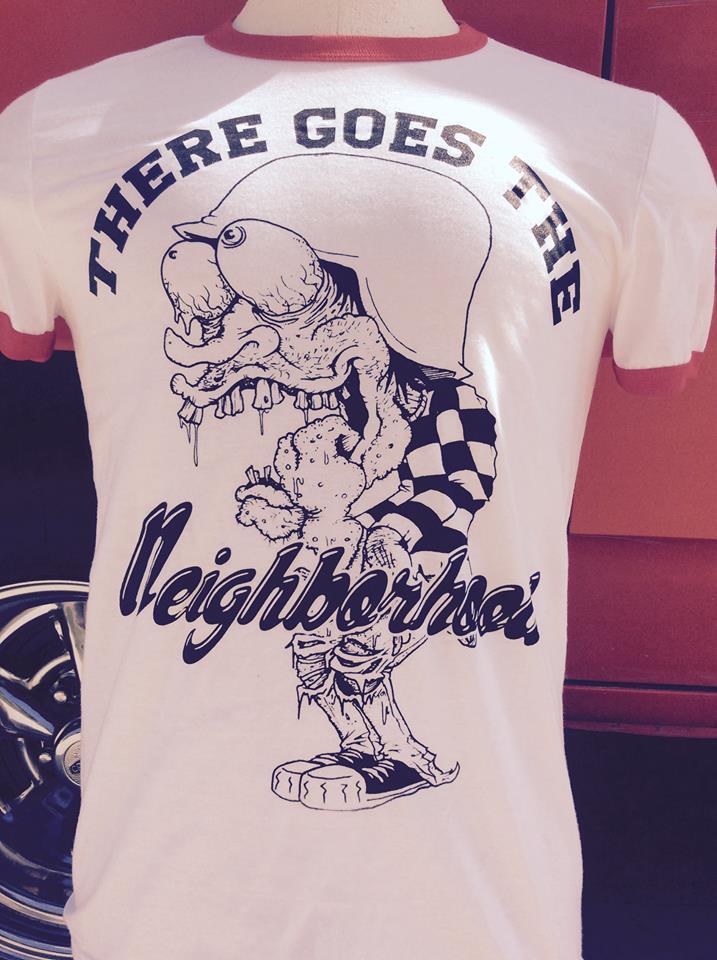THERE GOES THE NEIGHBORHOOD RINGER T SHIRT biker punk metal patch jacket badge gallery