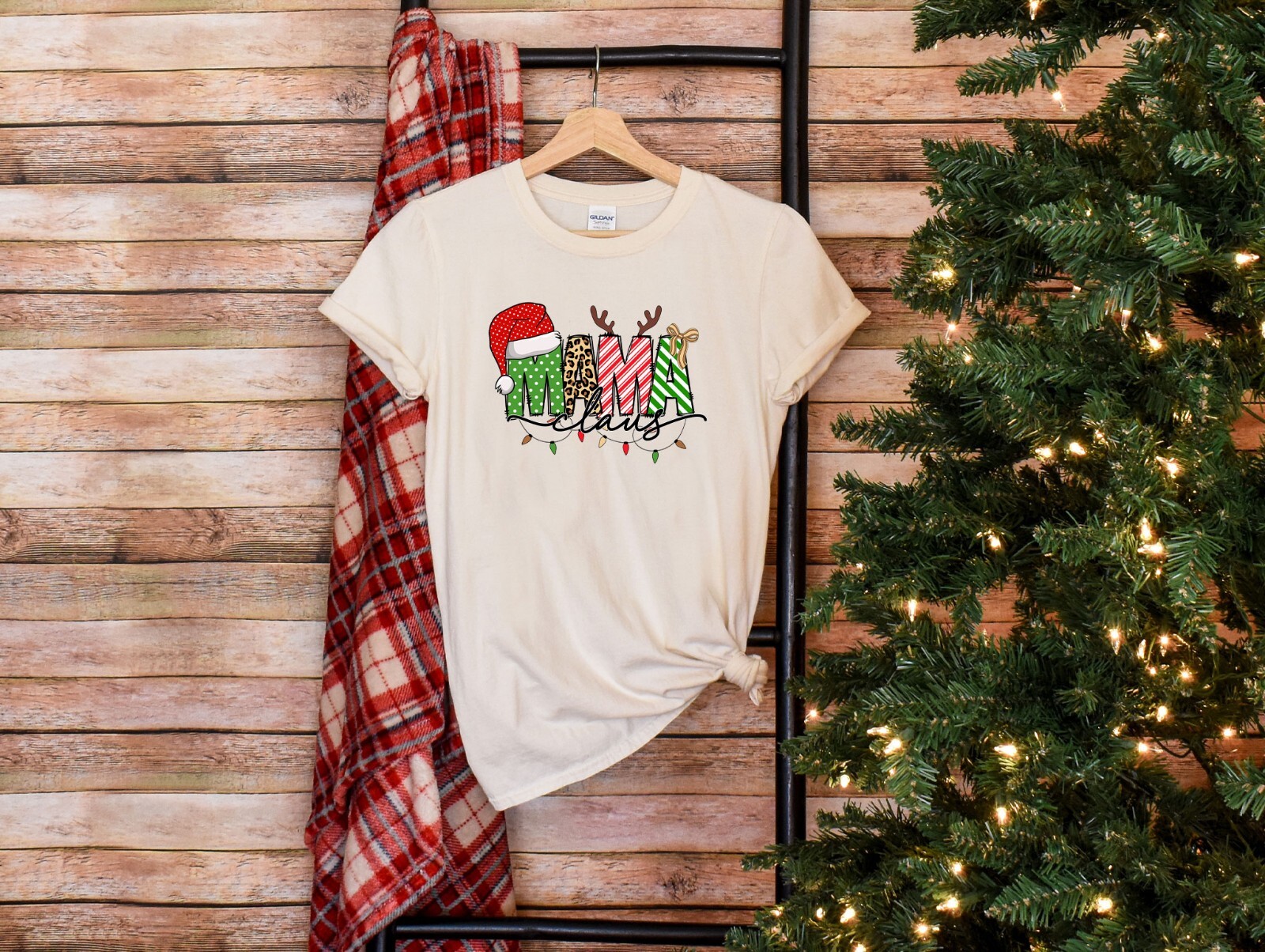 Mama Claus Shirt, Christmas Gift For Mom, New Year Family Tshirt, Christmas Tee gallery