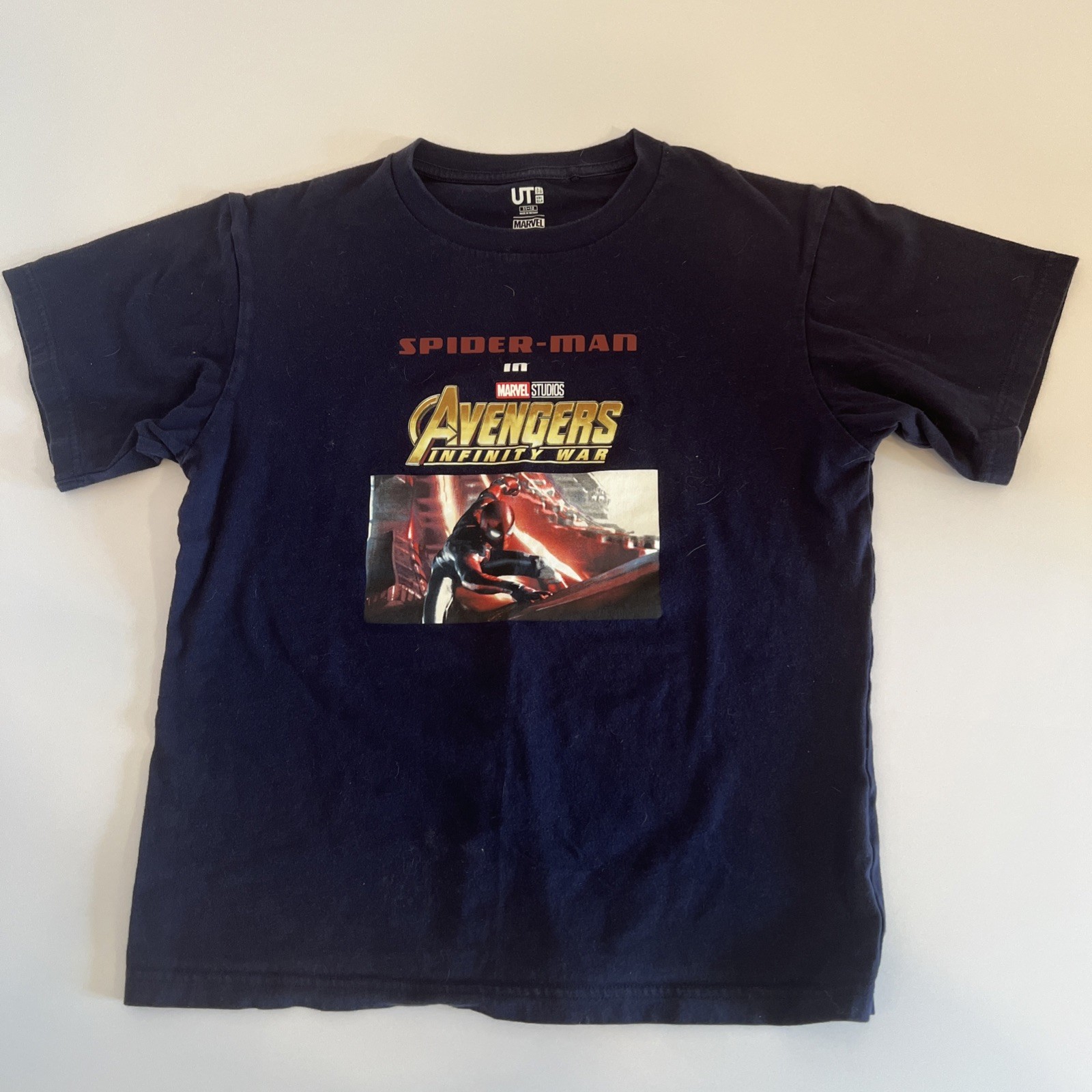 UNIQLO Marvel Spider-Man Avengers Infinity War Graphic Tee Kids 11-12 Black gallery