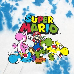 Super Mario Yoshi Logo Tie Dye Short Sleeve T Shirt Top Mens M