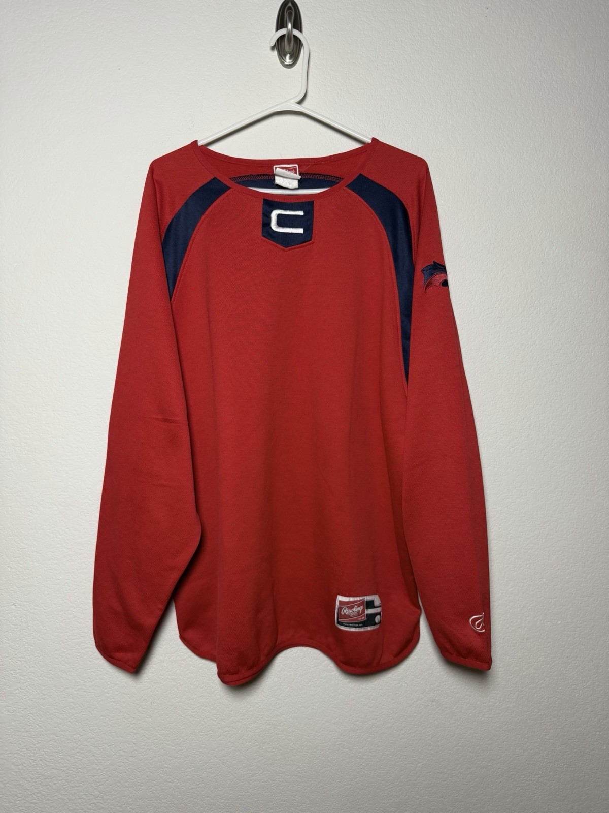 Rawlings Pullover Sweater Fleece Red Sox Braves Red Blue NFL Large athletic