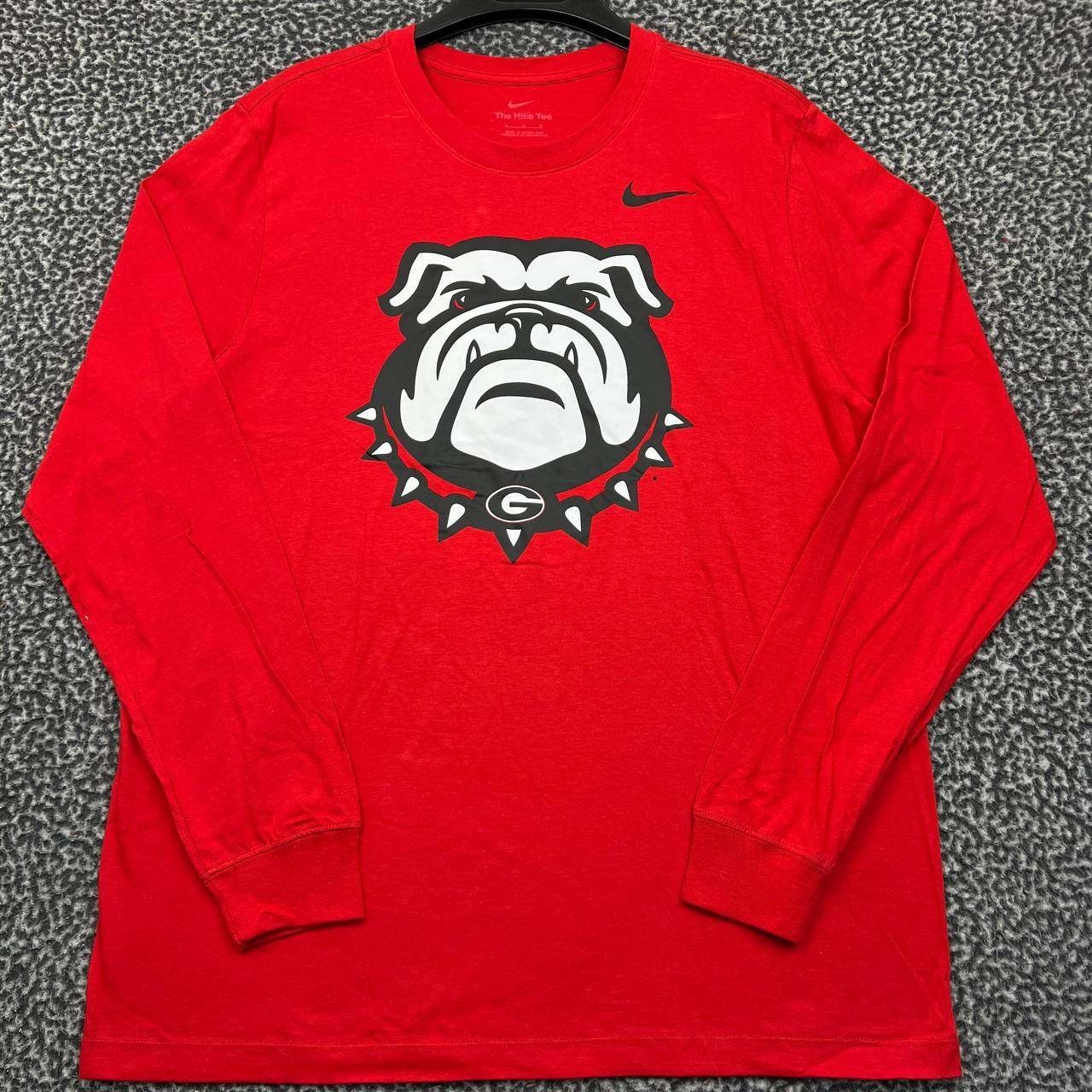 Nike Shirt Men Large Red Georgia Bulldogs Long Sleeve Crew Neck Cotton New L gallery