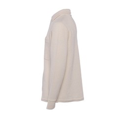 Sandro Men’s Beige Knitted Long Sleeve Oversized Shirt Size M SHPTR00540