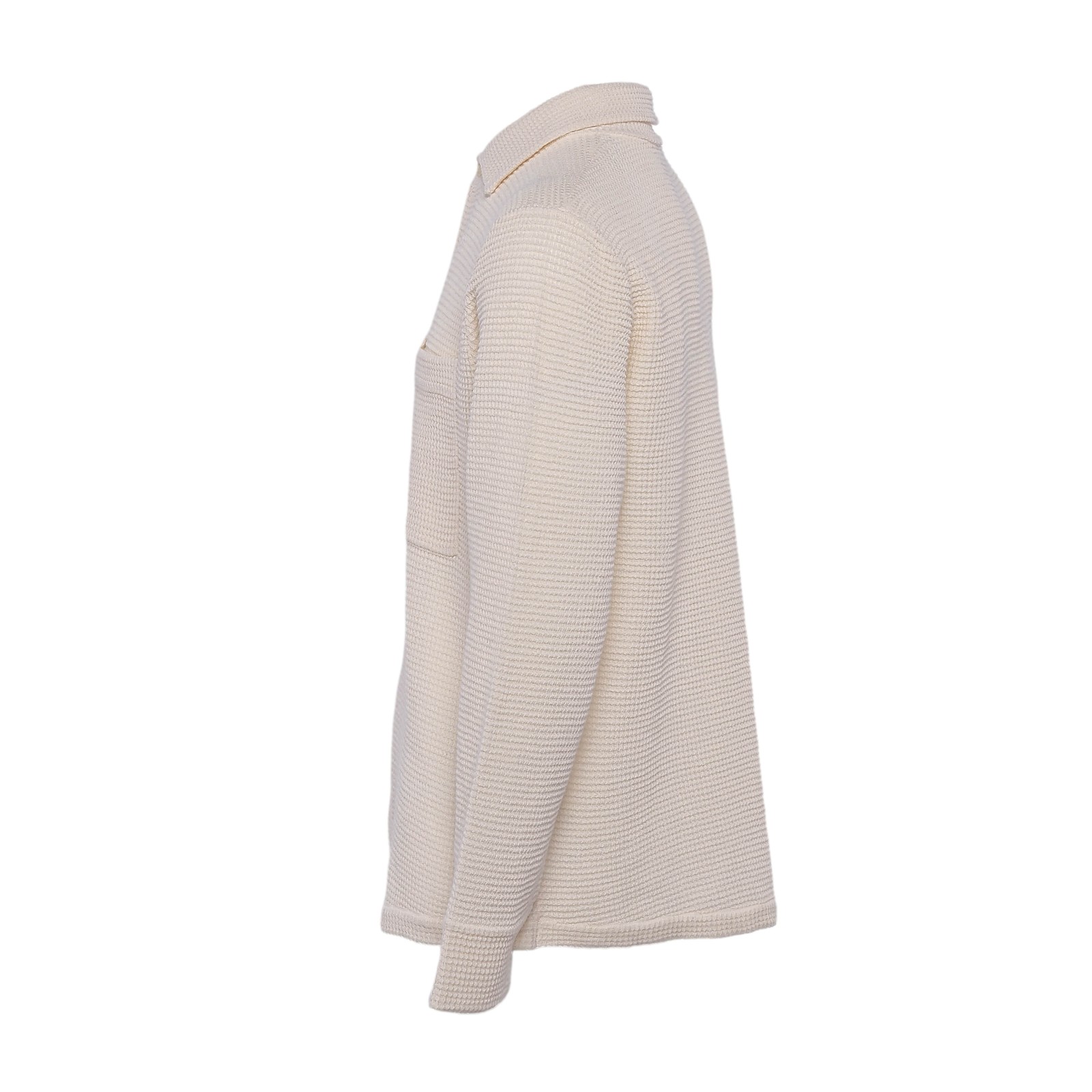 Sandro Men's Beige Knitted Long Sleeve Oversized Shirt Size M SHPTR00540 gallery